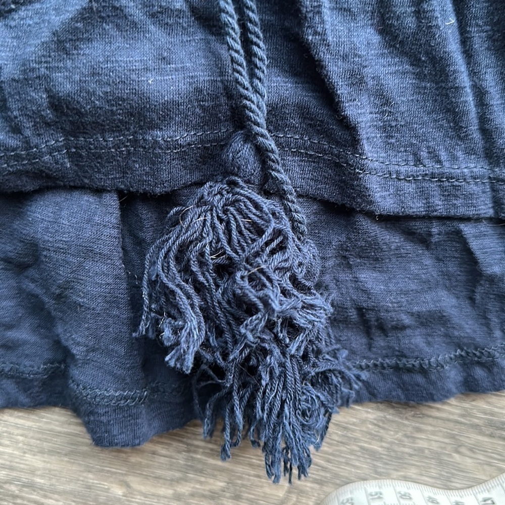 Eyeshadow top size small, navy blue, bohemian flared - Picture 3 of 9
